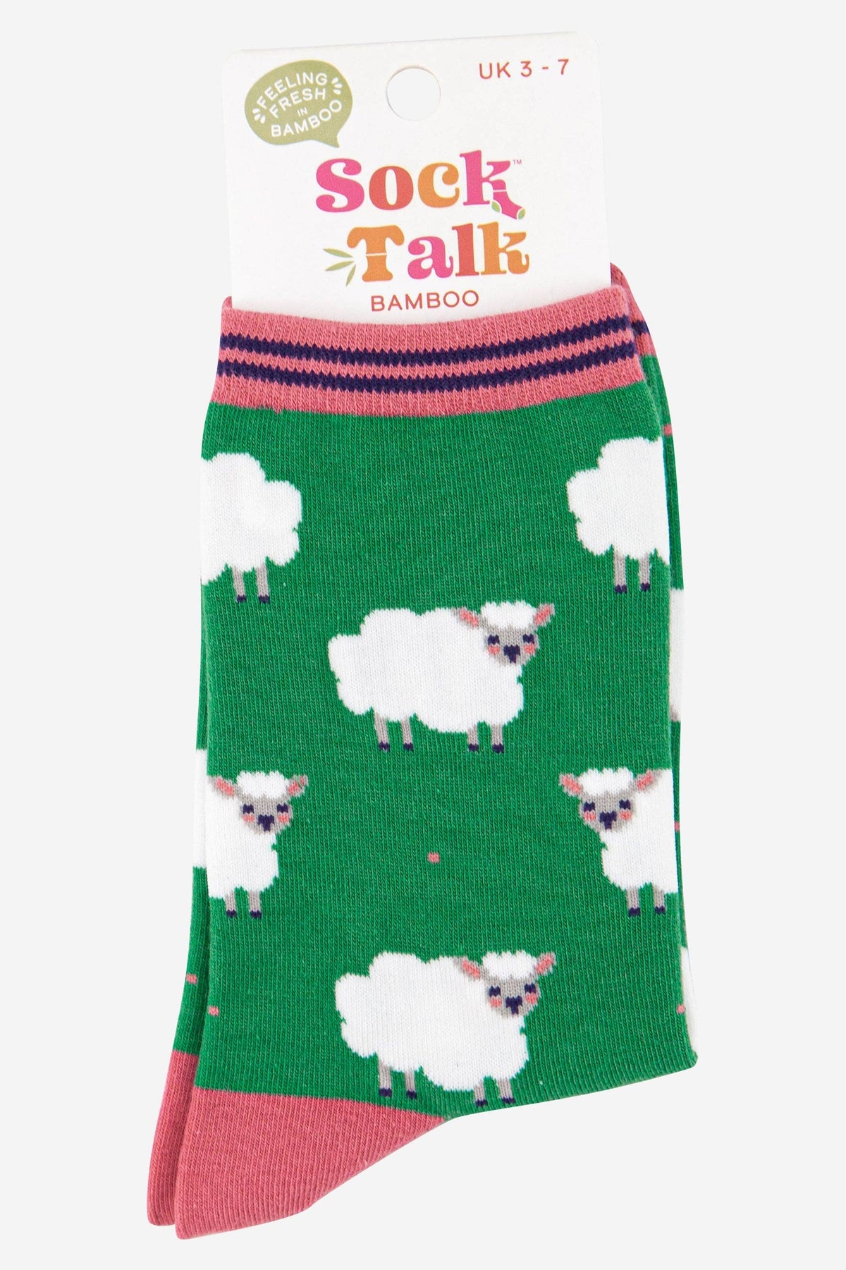 Bamboo Socks - Green, Lamb