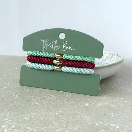 Pack of 3 Hair Ties - Frosted Berry