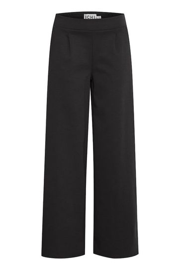 Kate Pull On Wide Leg Trouser - Black