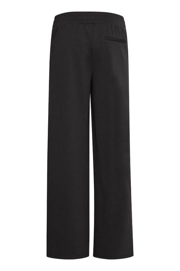 Kate Pull On Wide Leg Trouser - Black