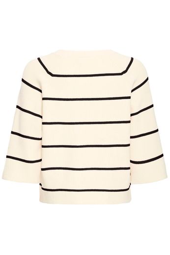 Boston Half Sleeve Rib Knit - Black / Cream Stripe