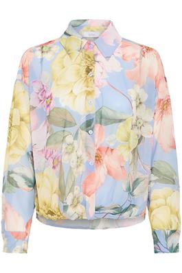 Lena Floral Blouse - Blue