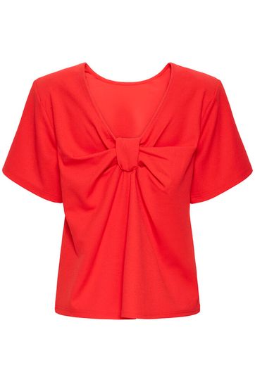 Bow Back Top - Red