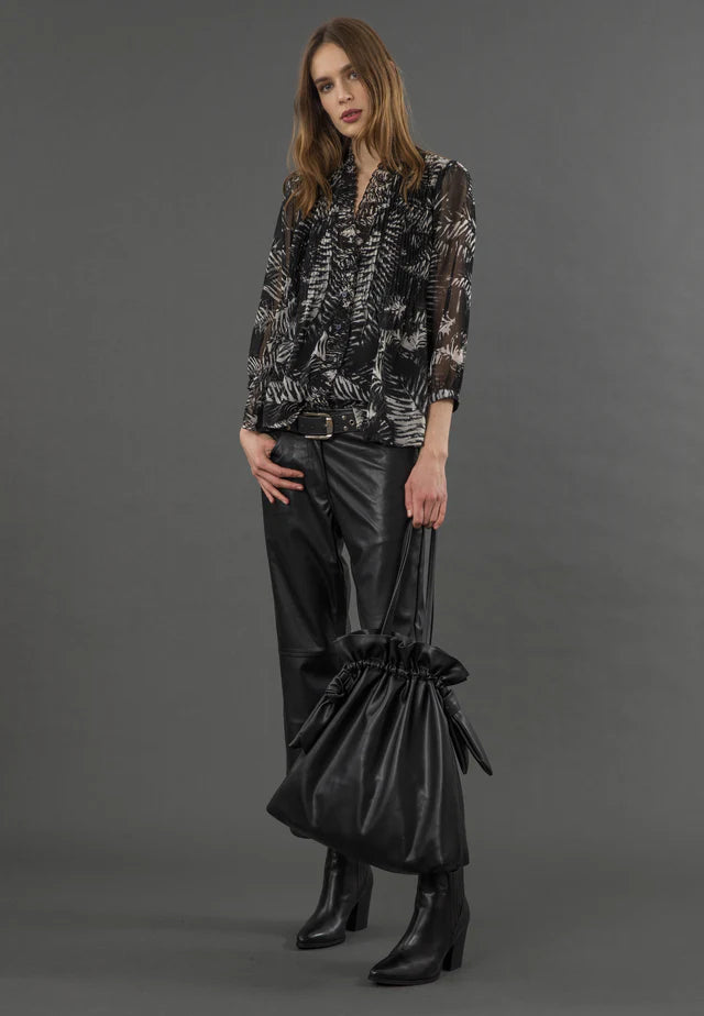 RELIGION Carolina Shirt - Vamp Black & white