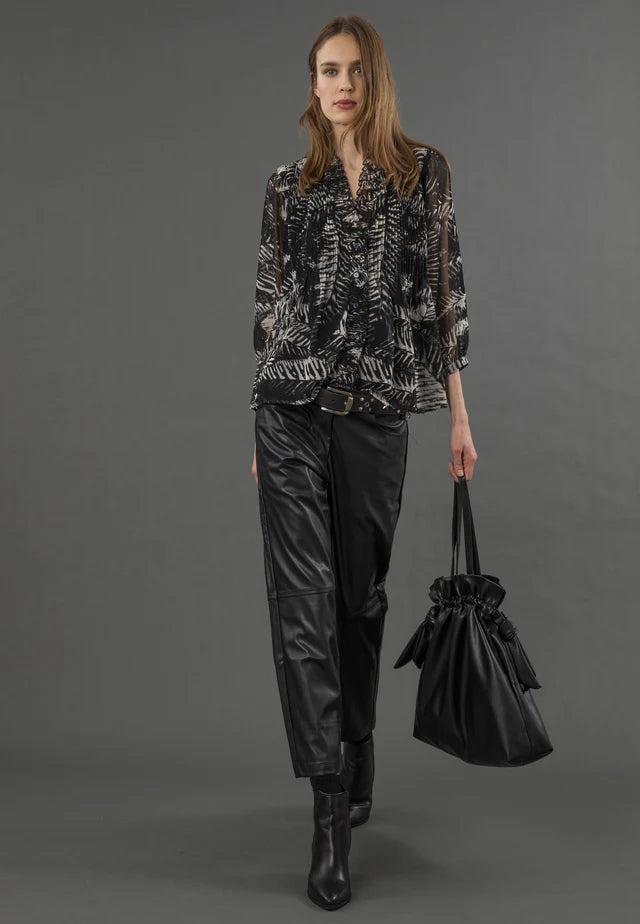 RELIGION Carolina Shirt - Vamp Black & white