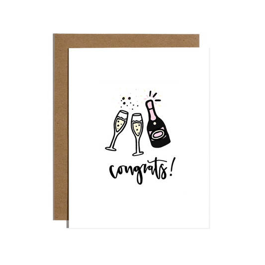 Congratulations Champagne Greeting Card