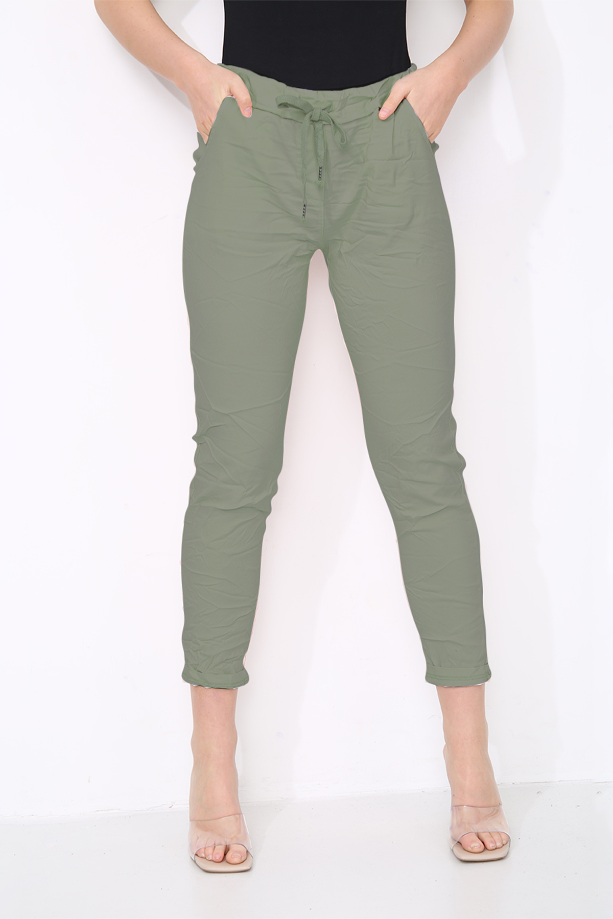 Plain Stretch Trousers