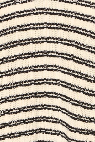 Cotton Knit Polo - Black / Cream Stripe