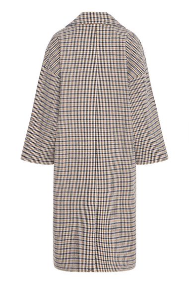 Laura Oversized Coat - Navy Multi Check