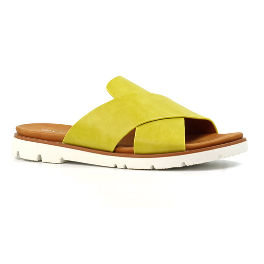 Chloe Slider Sandal - Lime