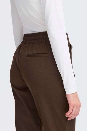 Kate Ankle Length Straight Leg Trouser - Chocolate