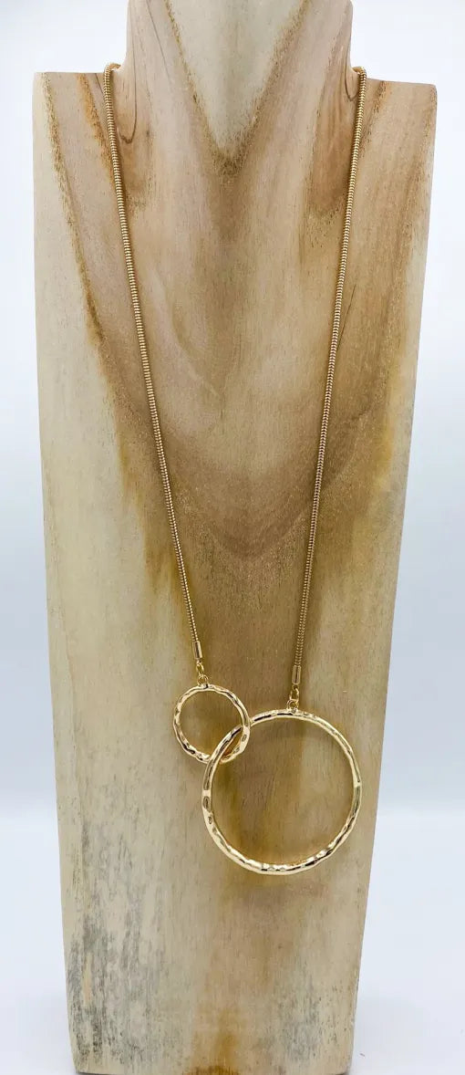 Entwined Double Link Necklace - Gold