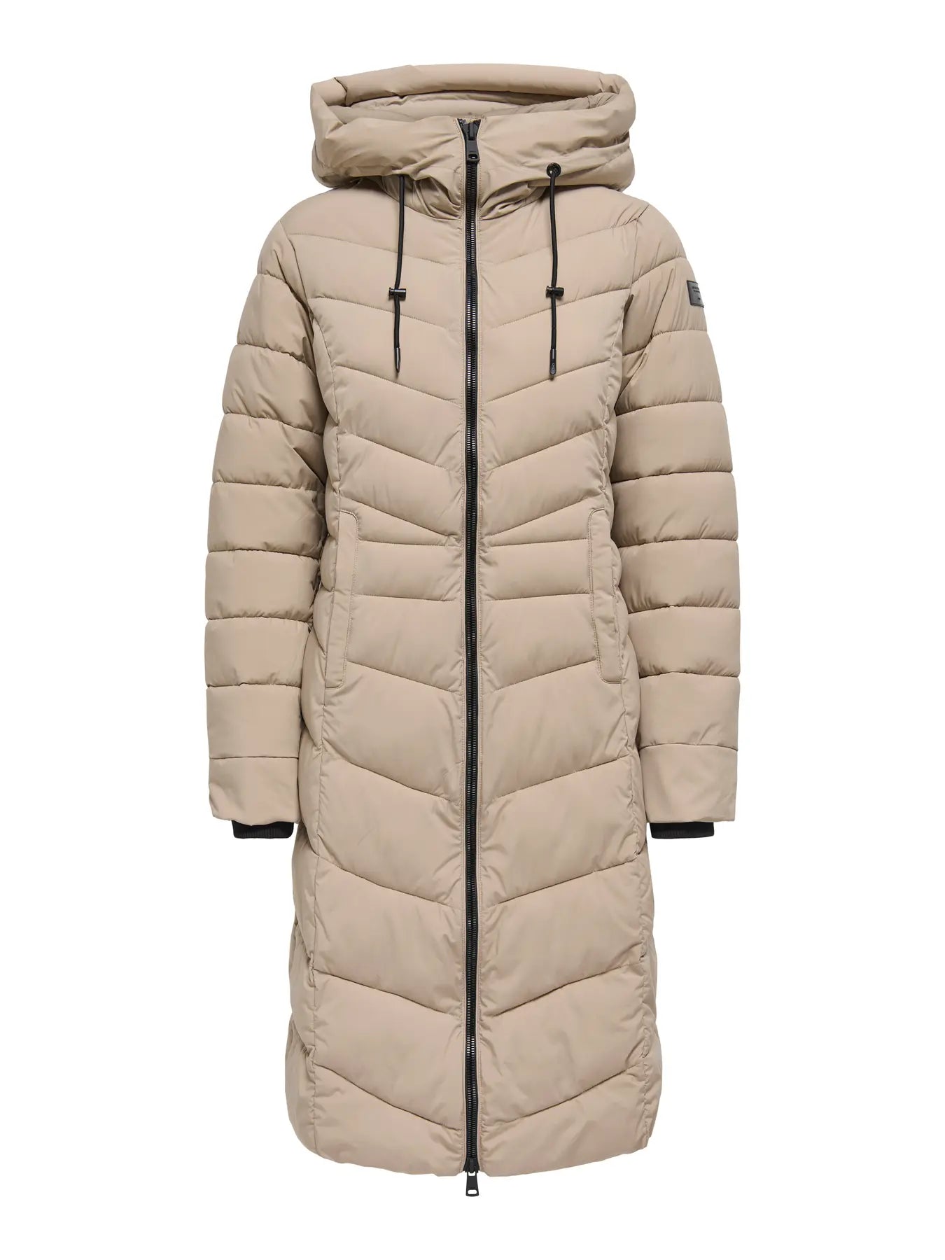 Long Quilted Coat - Silver Mink