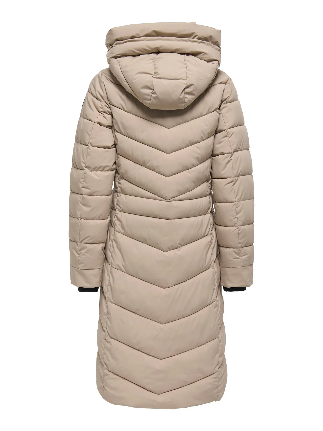 Long Quilted Coat - Silver Mink