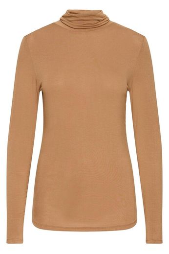 Soft Turtle Neck Top - Toasted Coconut