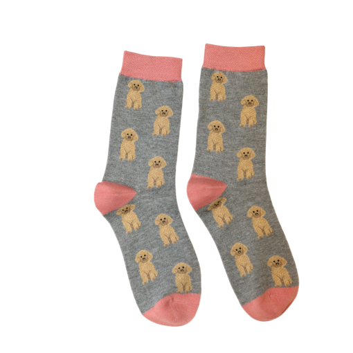 Bamboo Sock - Grey Cockapoo