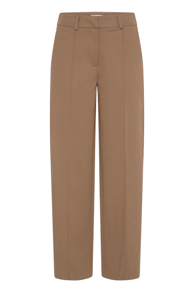 Kate Wide Leg Full Length Trouser - Camel