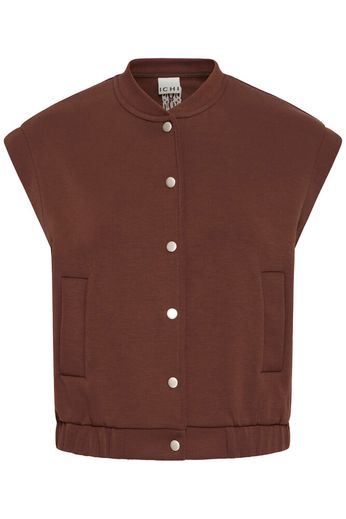 Button Up Sleeveless Top  - Coffee