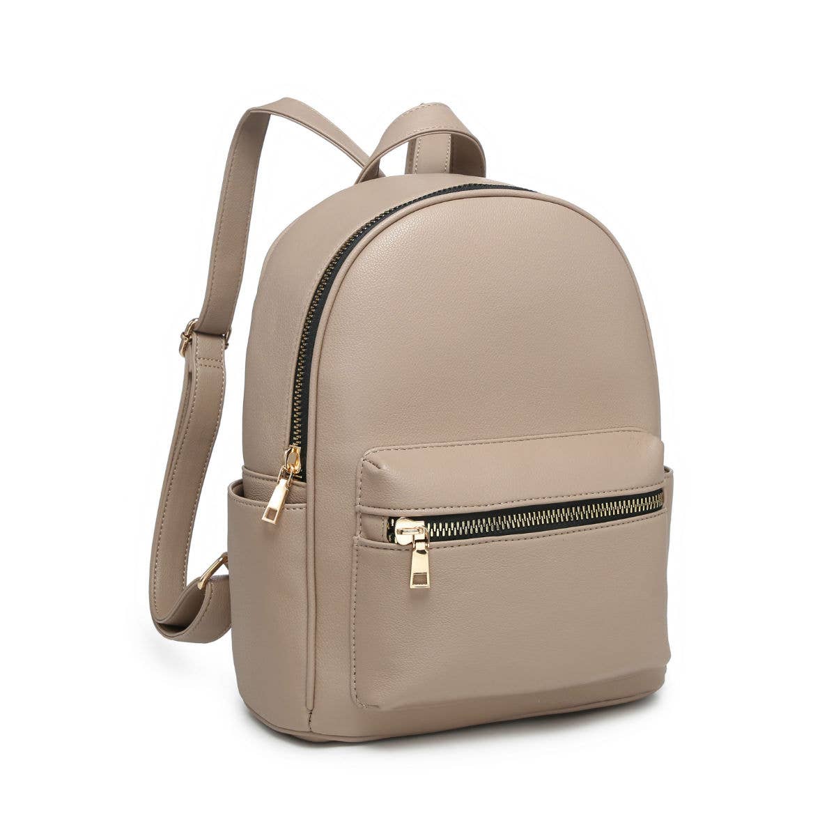 Backpack with zipped front pocket