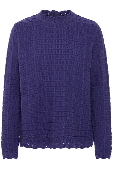 Dilly Scallop Edged Jumper - Patriot Blue