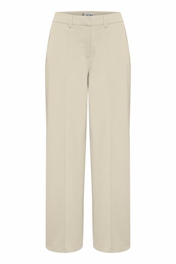 Kate Wide Leg Full Length Trouser - Doeskin
