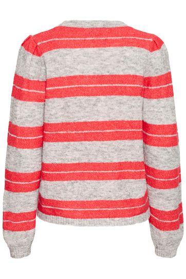 Dusty Stripe Jumper - Grey / Pink
