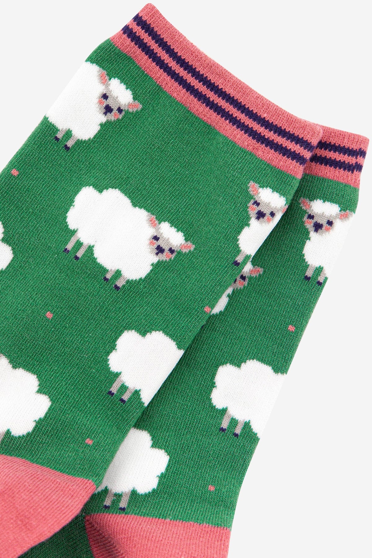 Bamboo Socks - Green, Lamb