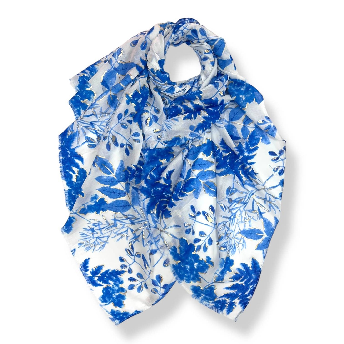 Mix summer leaves print - Blue