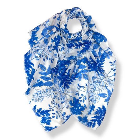 Mix summer leaves print - Blue