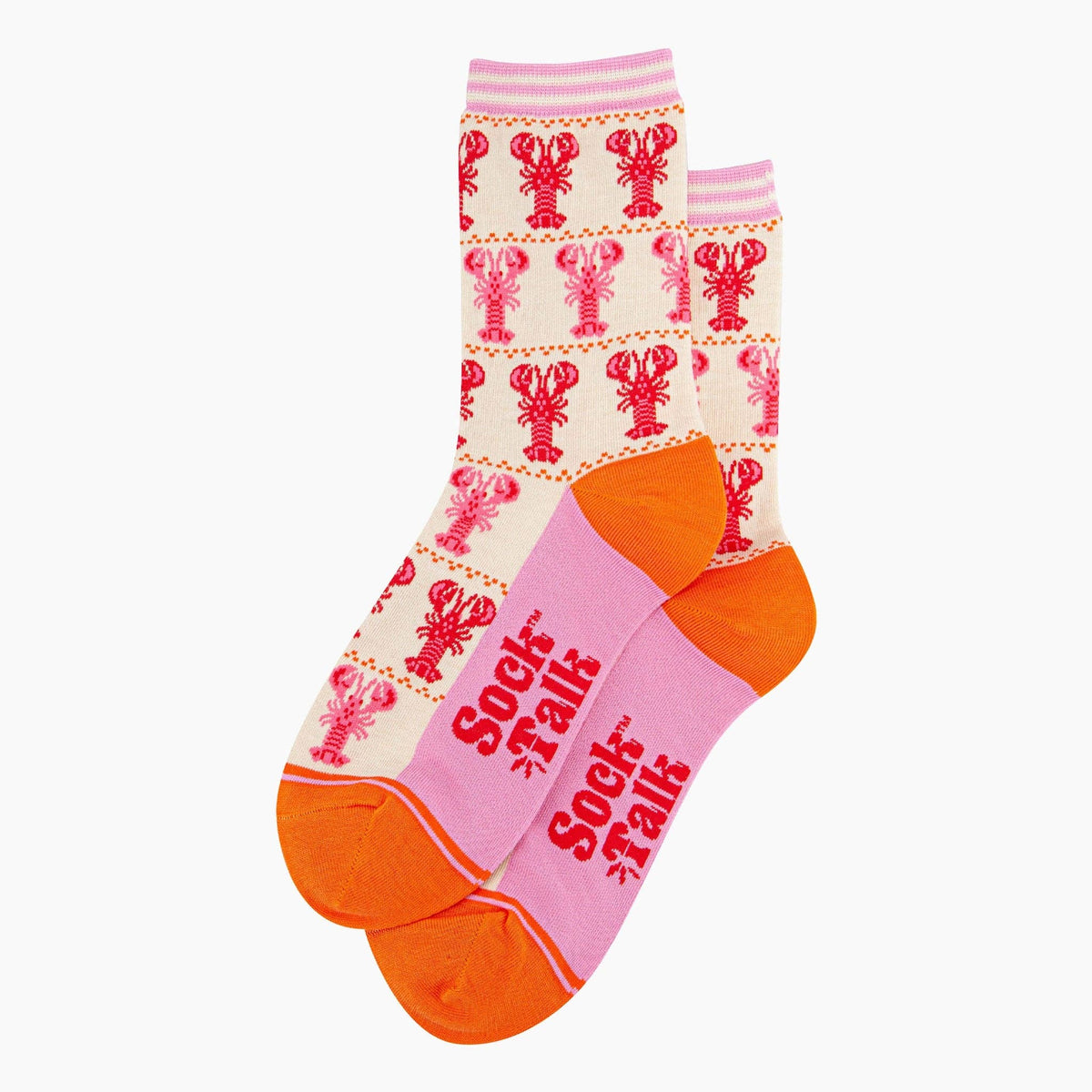 Bamboo Socks - Lobster Stripes
