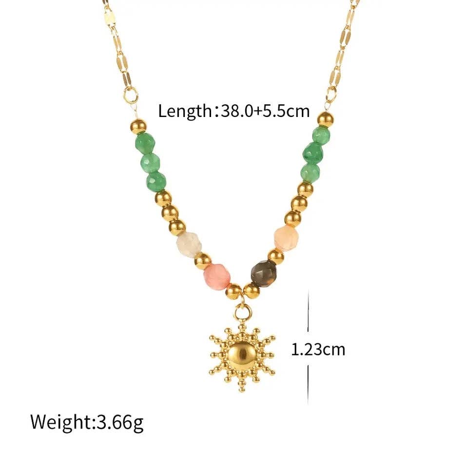 MG Mini Sun & Beads Necklace