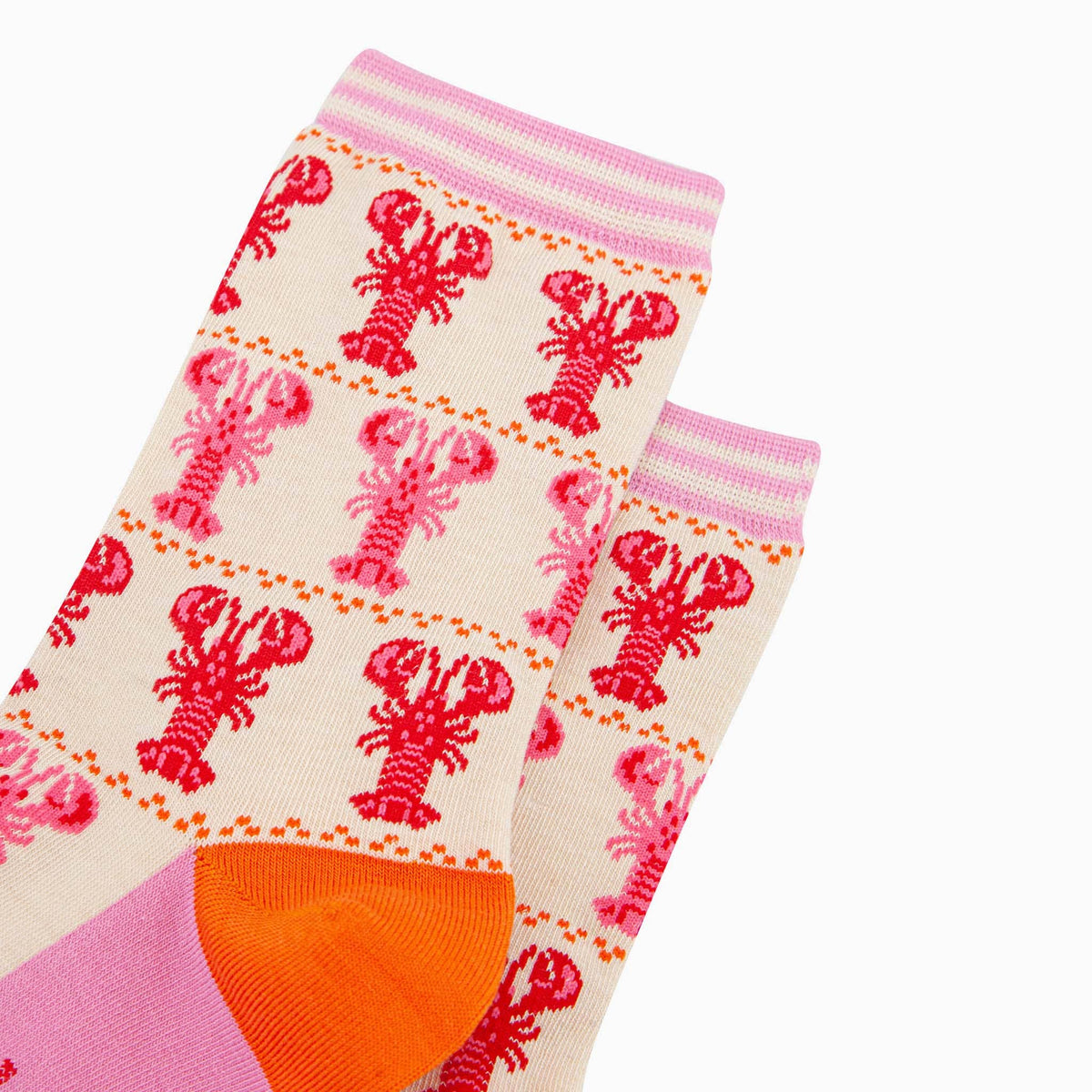 Bamboo Socks - Lobster Stripes
