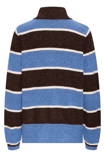 Ede Jumper - Coffee / Blue Stripe