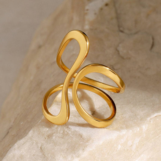 MG Abstract Ring - Gold or Silver