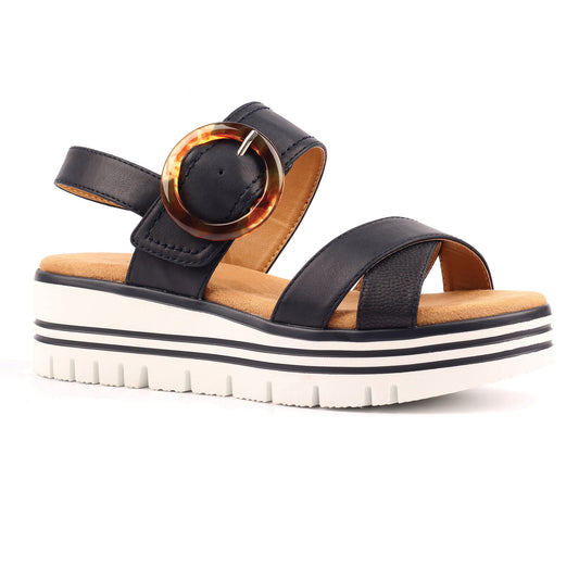 Elise Navy Sandal