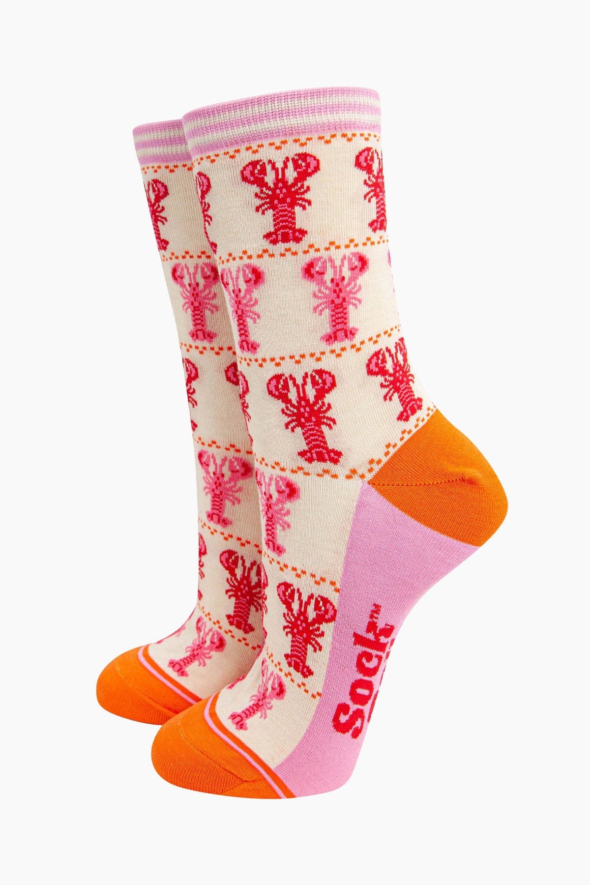 Bamboo Socks - Lobster Stripes