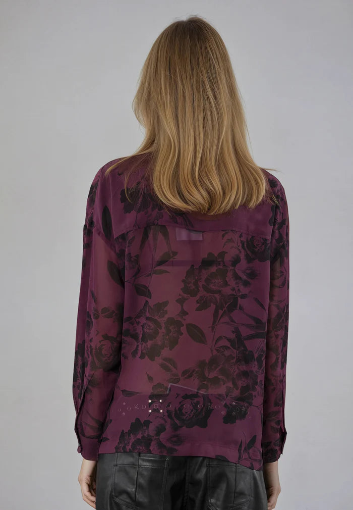 RELIGION Freya Knot Front Blouse - Mauve