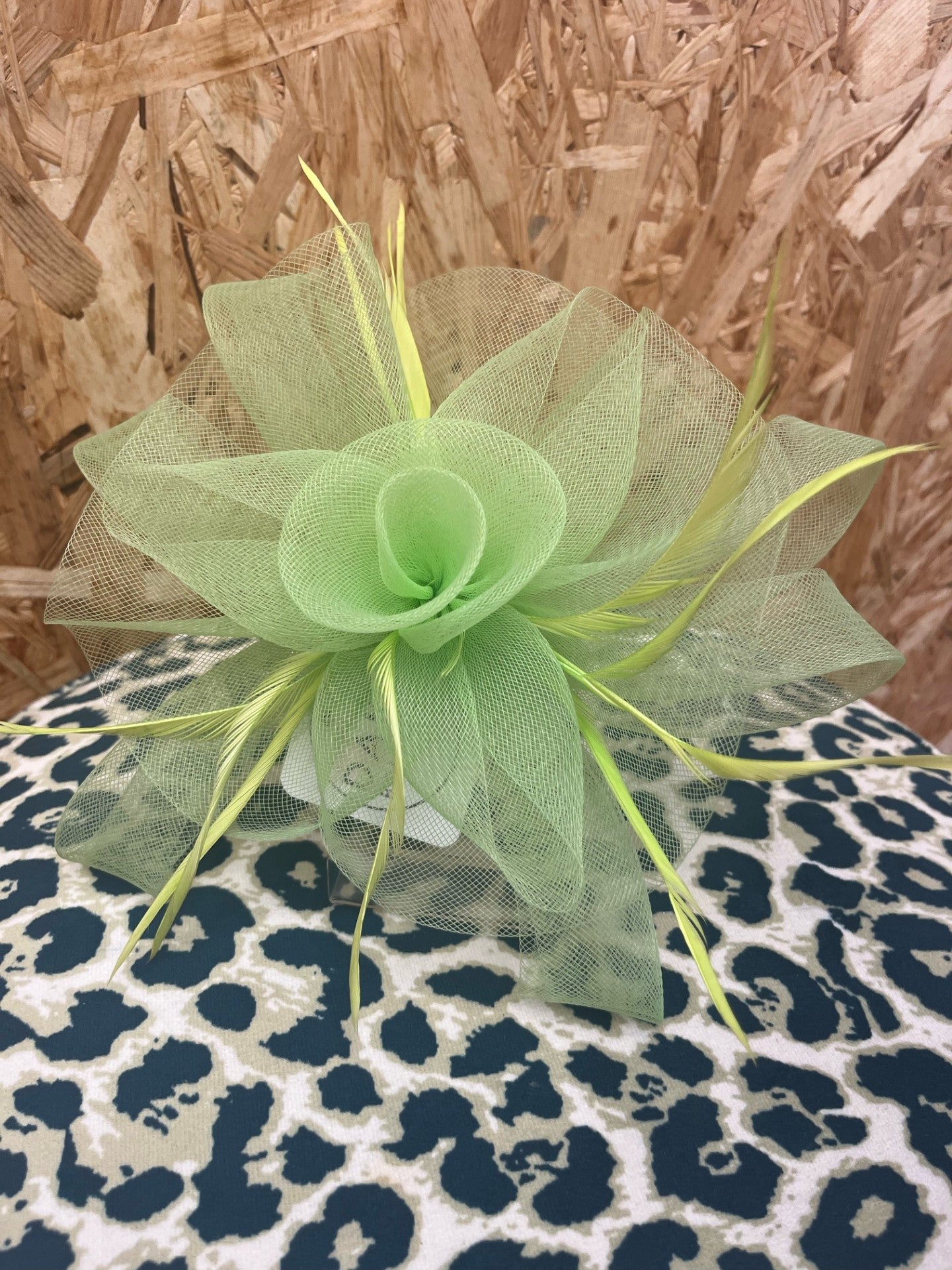 Lime Green Fascinator Comb