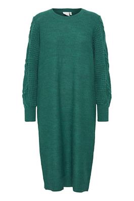 Cable Knit Dress - Cadmium Green