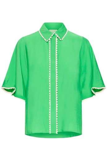 Leni Trim Detail Blouse - Green