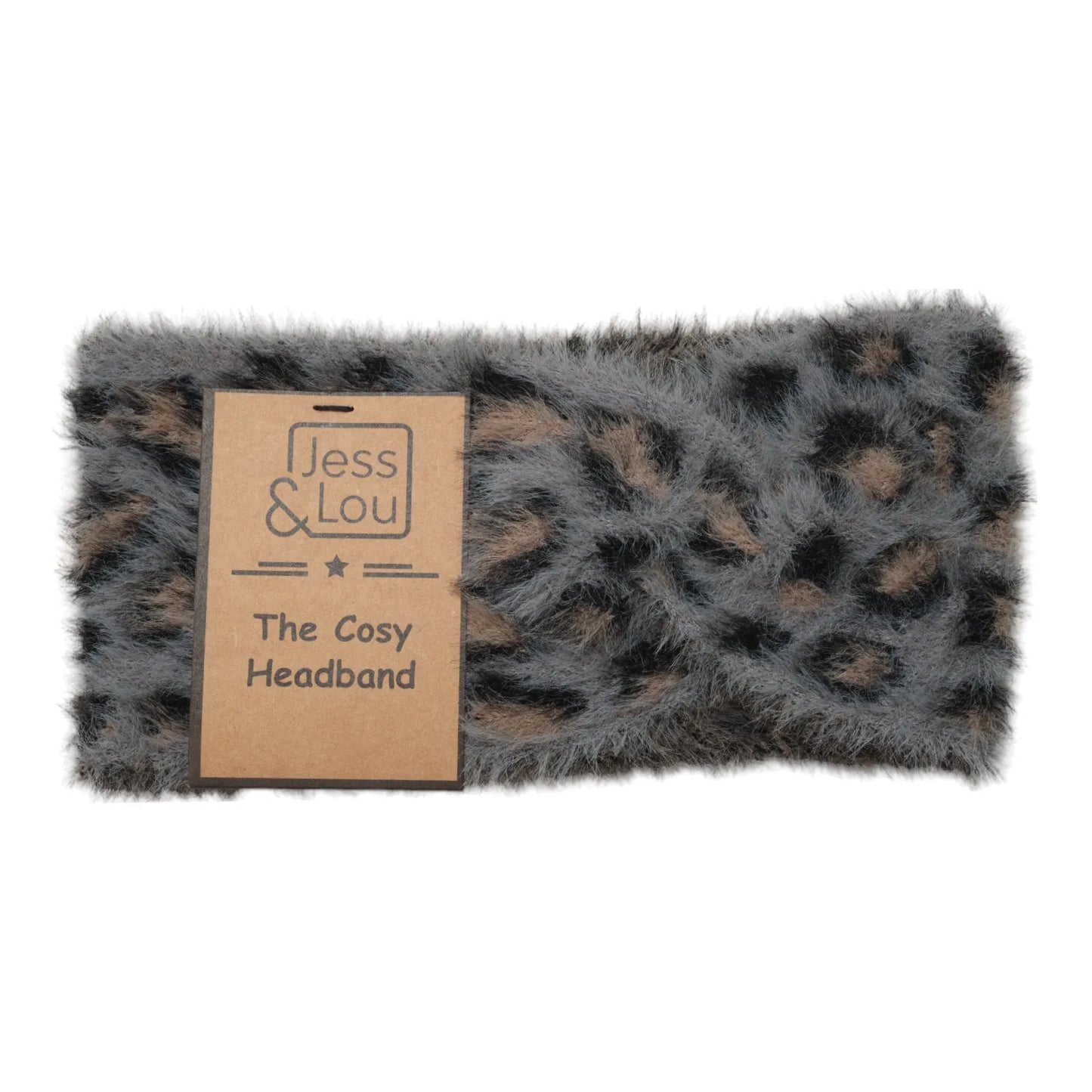 Cosy Headband - Grey Animal