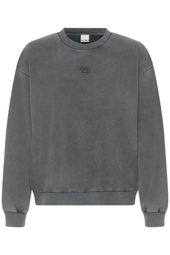 Grey Sweater with Rose Motif