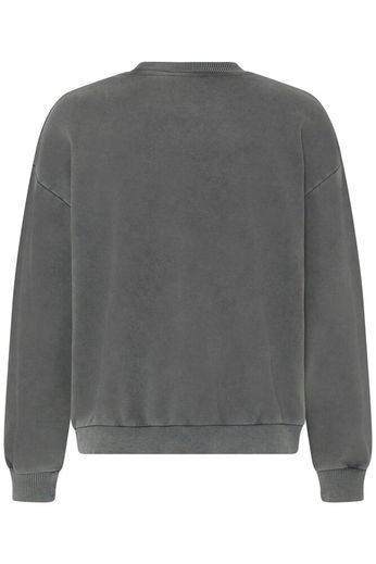 Grey Sweater with Rose Motif