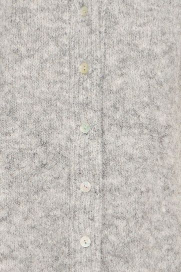 Bella Knit Button Through Tank - Grey Melange