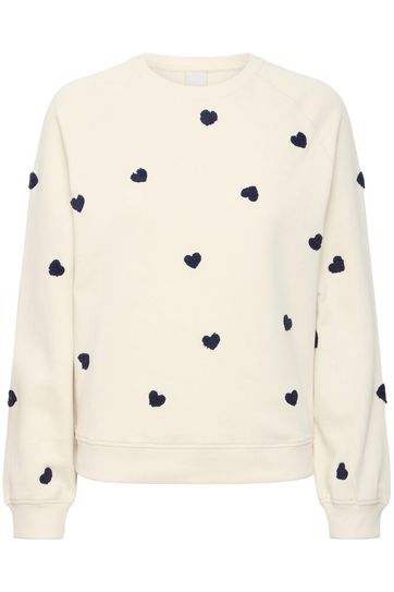 Embroidered Heart Sweatshirt - Patriot Blue