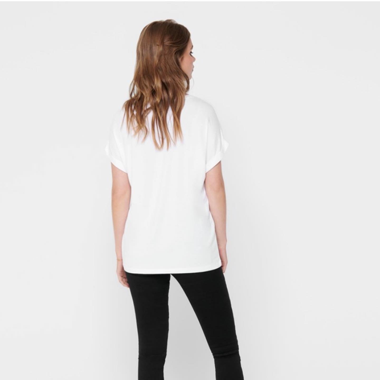 Soft Basic Short Sleeved Round Neck T Shirt - White