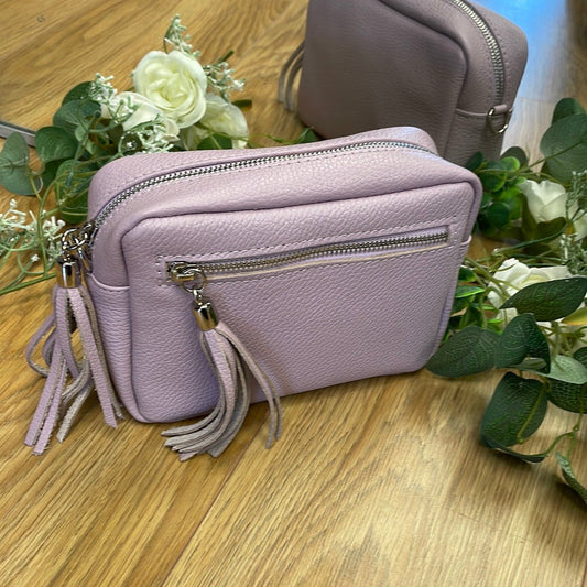 Isla Soft Leather Handbag - Lilac