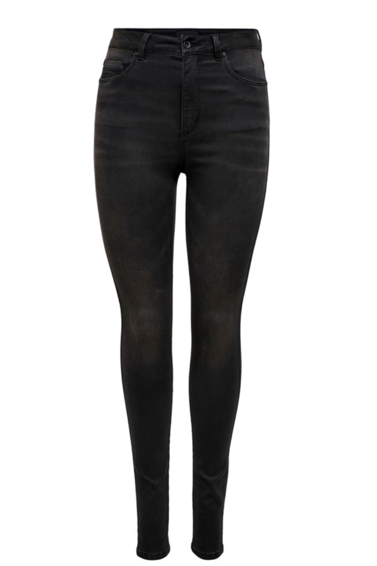 Washed Black Denim High Waist Royal Jeans