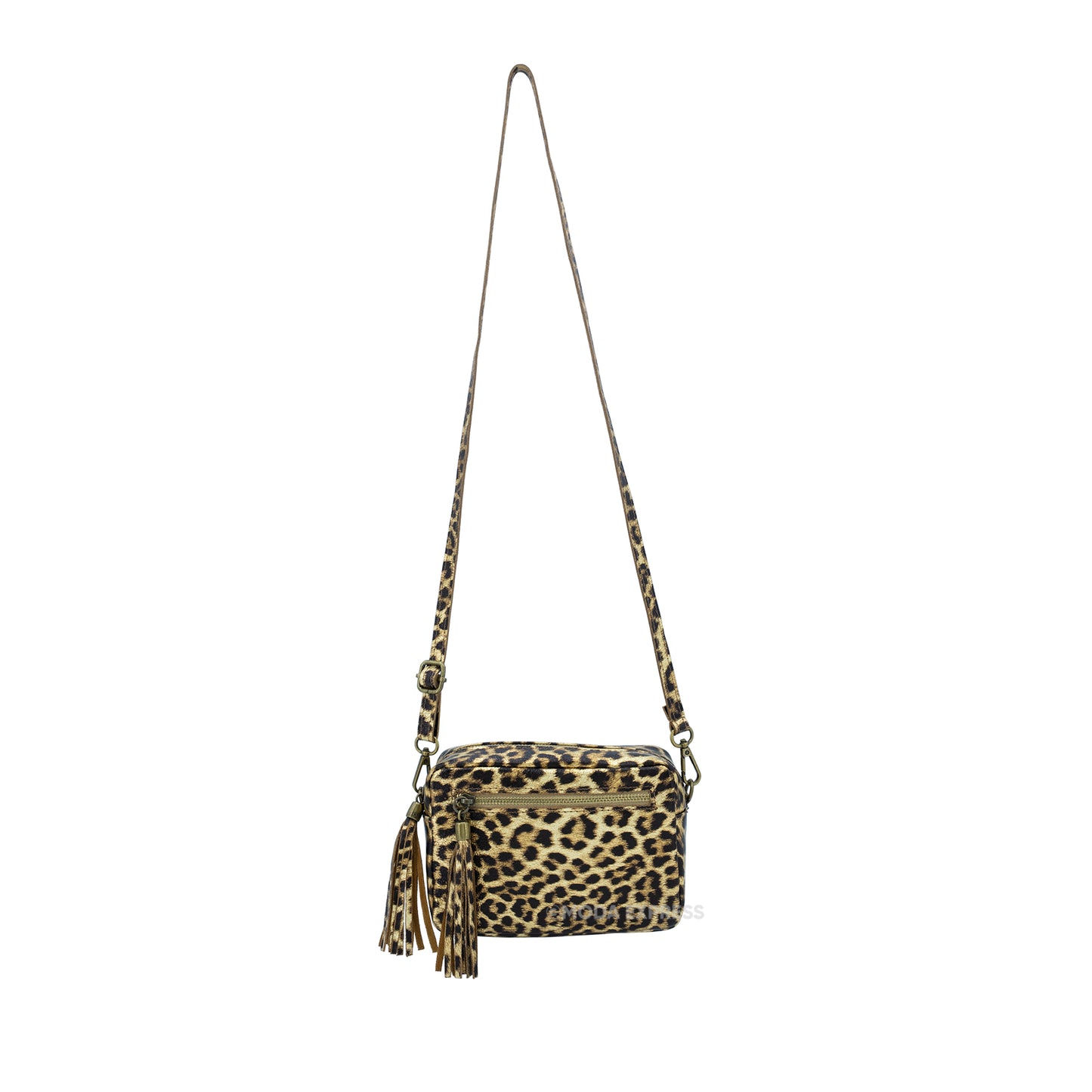 Isla Soft Leather Handbag - Leopard Print