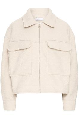 Gladys Boucle Textured Crop Jacket - Sandshell